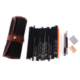 Maxbell Set of 30 Charcoal Sketch Pencils Extender Eraser Paper Pen Art Artists Drawing Bag