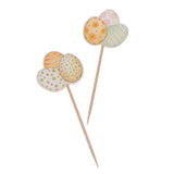 Maxbell Pack fof 24  Lovely Bunny Rabbit Egg Cupcake Topper Easter Food Sticks Home Party Supplier