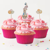 Maxbell Pack fof 24  Lovely Bunny Rabbit Egg Cupcake Topper Easter Food Sticks Home Party Supplier