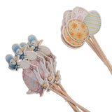Maxbell Pack fof 24  Lovely Bunny Rabbit Egg Cupcake Topper Easter Food Sticks Home Party Supplier