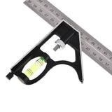 Maxbell Stainless Steel 300mm Adjustable Ruler Measuring Combination Angle Straight Ruler Craft Tools