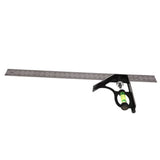 Maxbell Stainless Steel 300mm Adjustable Ruler Measuring Combination Angle Straight Ruler Craft Tools