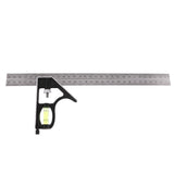 Maxbell Stainless Steel 300mm Adjustable Ruler Measuring Combination Angle Straight Ruler Craft Tools