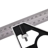 Maxbell Stainless Steel 300mm Adjustable Ruler Measuring Combination Angle Straight Ruler Craft Tools