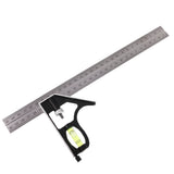 Maxbell Stainless Steel 300mm Adjustable Ruler Measuring Combination Angle Straight Ruler Craft Tools