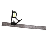 Maxbell Stainless Steel 300mm Adjustable Ruler Measuring Combination Angle Straight Ruler Craft Tools