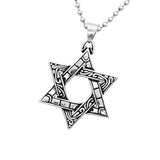 Maxbell Unisex Cool Stainless Steel Pendant Jewish Star of David Necklace Gift
