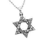 Maxbell Unisex Cool Stainless Steel Pendant Jewish Star of David Necklace Gift