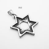 Maxbell Unisex Cool Stainless Steel Pendant Jewish Star of David Necklace Gift