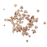 Maxbell 100pcs Assorted Size Wooden Shape Hearts Embellishments for Crafts