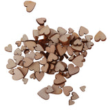 Maxbell 100pcs Assorted Size Wooden Shape Hearts Embellishments for Crafts