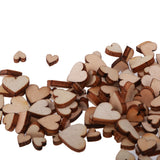 Maxbell 100pcs Assorted Size Wooden Shape Hearts Embellishments for Crafts