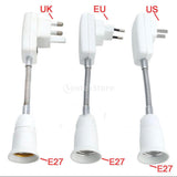 Maxbell E27 LED Bulb Lamp Socket Flexible Adaptor Holder with On/Off Switch 30cm EU Plug