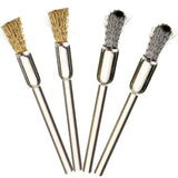 Maxbell Pack of 36Pieces Rotary Brass Steel Wire Wheel Brush Cup Tool Shank for Drill Rust Weld