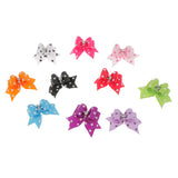 Maxbell 10 Piece Pet Dog Puppy Cat Flower Headdress Hair Ribbon Bows with Rubber Band, Mixed Color