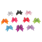 Maxbell 10 Piece Pet Dog Puppy Cat Flower Headdress Hair Ribbon Bows with Rubber Band, Mixed Color