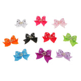 Maxbell 10 Piece Pet Dog Puppy Cat Flower Headdress Hair Ribbon Bows with Rubber Band, Mixed Color