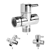 Maxbell 1/2inch Outlets T-adapter Valve 3 Ways Splitter For Diverter Bath Toilet Bidet Sprayer Shower Head