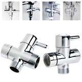 Maxbell 1/2inch Outlets T-adapter Valve 3 Ways Splitter For Diverter Bath Toilet Bidet Sprayer Shower Head