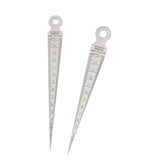 Maxbell Stainless Steel 1.3mm Thickness Hole Gap Inspection Taper Gauge Welding Gage Feeler