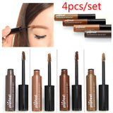 Maxbell 4 Pieces/Set Natural Makeup Eyebrow Mascara Long Lasting Waterproof Brow Tint Dye Gel Cream Gray Red Brown Blonde Rich Pigment