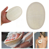 Maxbell 1 piece Beige Oval Shaped Bath Shower Washing Exfoliator Face Body Skin Loofah Scrubber Brush SPA Massage Sponge Pad