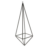 Maxbell Rustic Style Black Freestanding Hanging Geometric Metal Pot Rack For Tillandsia Air Plant 26cm
