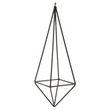 Maxbell Rustic Style Black Freestanding Hanging Geometric Metal Pot Rack For Tillandsia Air Plant 26cm