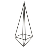 Maxbell Rustic Style Black Freestanding Hanging Geometric Metal Pot Rack For Tillandsia Air Plant 26cm