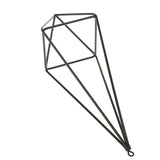 Maxbell Rustic Style Black Freestanding Hanging Geometric Metal Pot Rack For Tillandsia Air Plant 26cm
