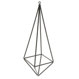 Maxbell Rustic Style Black Freestanding Hanging Geometric Metal Pot Rack For Tillandsia Air Plant 26cm