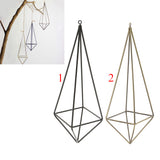 Maxbell Rustic Style Black Freestanding Hanging Geometric Metal Pot Rack For Tillandsia Air Plant 26cm