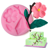 Maxbell 3D Peach Blossom Flower Shape Cake Mold Baking Mould Decorating Chocolate Pies Soap Mat