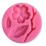 Maxbell 3D Peach Blossom Flower Shape Cake Mold Baking Mould Decorating Chocolate Pies Soap Mat