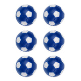 Maxbell 6 Pack 36mm Table Soccer Foosballs Replacement Mini Soccer Balls for Tabletop Game, Blue + White