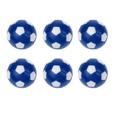 Maxbell 6 Pack 36mm Table Soccer Foosballs Replacement Mini Soccer Balls for Tabletop Game, Blue + White