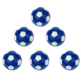 Maxbell 6 Pack 36mm Table Soccer Foosballs Replacement Mini Soccer Balls for Tabletop Game, Blue + White