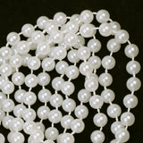 Maxbell Retro Long White Pearls Necklace Flapper Charleston Party Fancy Dress Costume