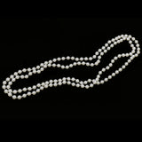 Maxbell Retro Long White Pearls Necklace Flapper Charleston Party Fancy Dress Costume