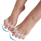 Maxbell 1 Pair Soft Elastic Toe Straighteners 5 Hole Silicone Gel Separators Bunion