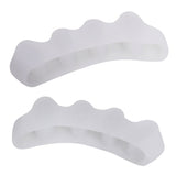 Maxbell 1 Pair Soft Elastic Toe Straighteners 5 Hole Silicone Gel Separators Bunion