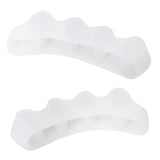 Maxbell 1 Pair Soft Elastic Toe Straighteners 5 Hole Silicone Gel Separators Bunion