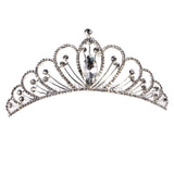 Maxbell Wedding Bridal Bridesmaid Princess Tiara Crown Crystal Heart Hair Comb Headdress Headpiece
