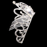 Maxbell Wedding Bridal Bridesmaid Princess Tiara Crown Crystal Heart Hair Comb Headdress Headpiece
