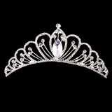 Maxbell Wedding Bridal Bridesmaid Princess Tiara Crown Crystal Heart Hair Comb Headdress Headpiece