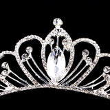 Maxbell Wedding Bridal Bridesmaid Princess Tiara Crown Crystal Heart Hair Comb Headdress Headpiece