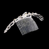 Maxbell Wedding Bridal Bridesmaid Princess Tiara Crown Crystal Heart Hair Comb Headdress Headpiece