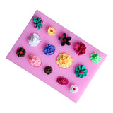 Maxbell Mini Flower Silicone Fondant Cake Mould Sugar Craft Decorating Mold Cake Modeling Tools