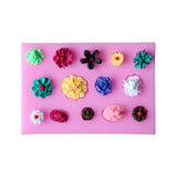 Maxbell Mini Flower Silicone Fondant Cake Mould Sugar Craft Decorating Mold Cake Modeling Tools