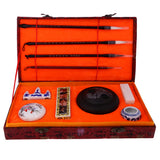 Maxbell Chinese Calligraphy Set Inkstone + Writing and Painting Brush + Ink Block + Seal + Inkpad + Pen Rack + Water Bowl (Basic)